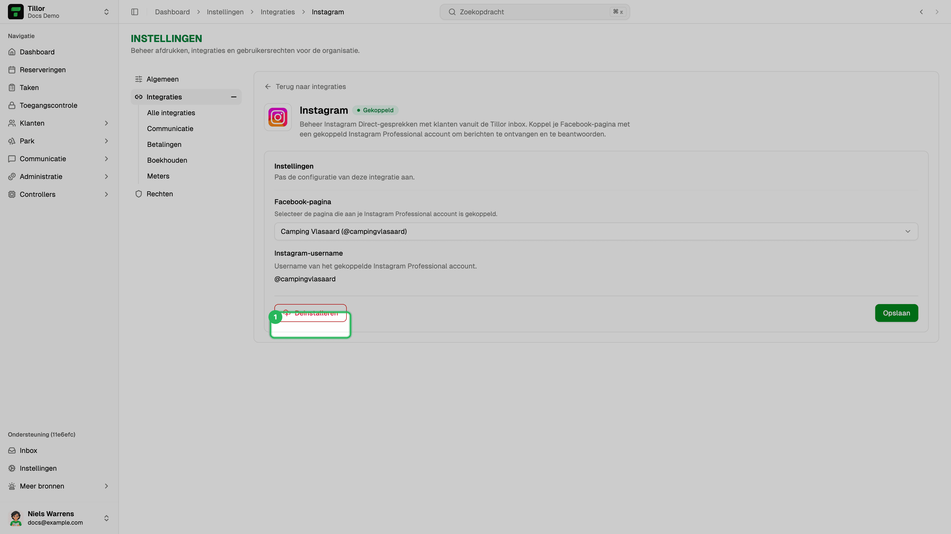 Instagram detail — Installeren